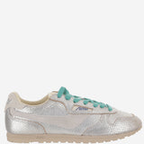 SNEAKERS WINDSPIN LOW CON FINITURA METALLICA WSLWXA01 LEAVIPRINTSILVERWHT AUTRY 