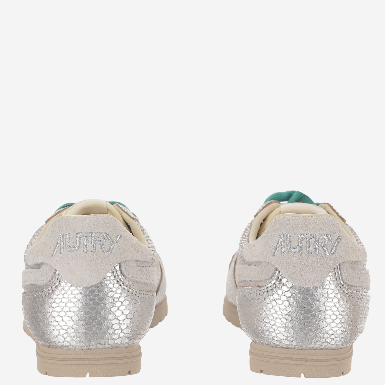 SNEAKERS WINDSPIN LOW CON FINITURA METALLICA WSLWXA01 LEAVIPRINTSILVERWHT AUTRY 