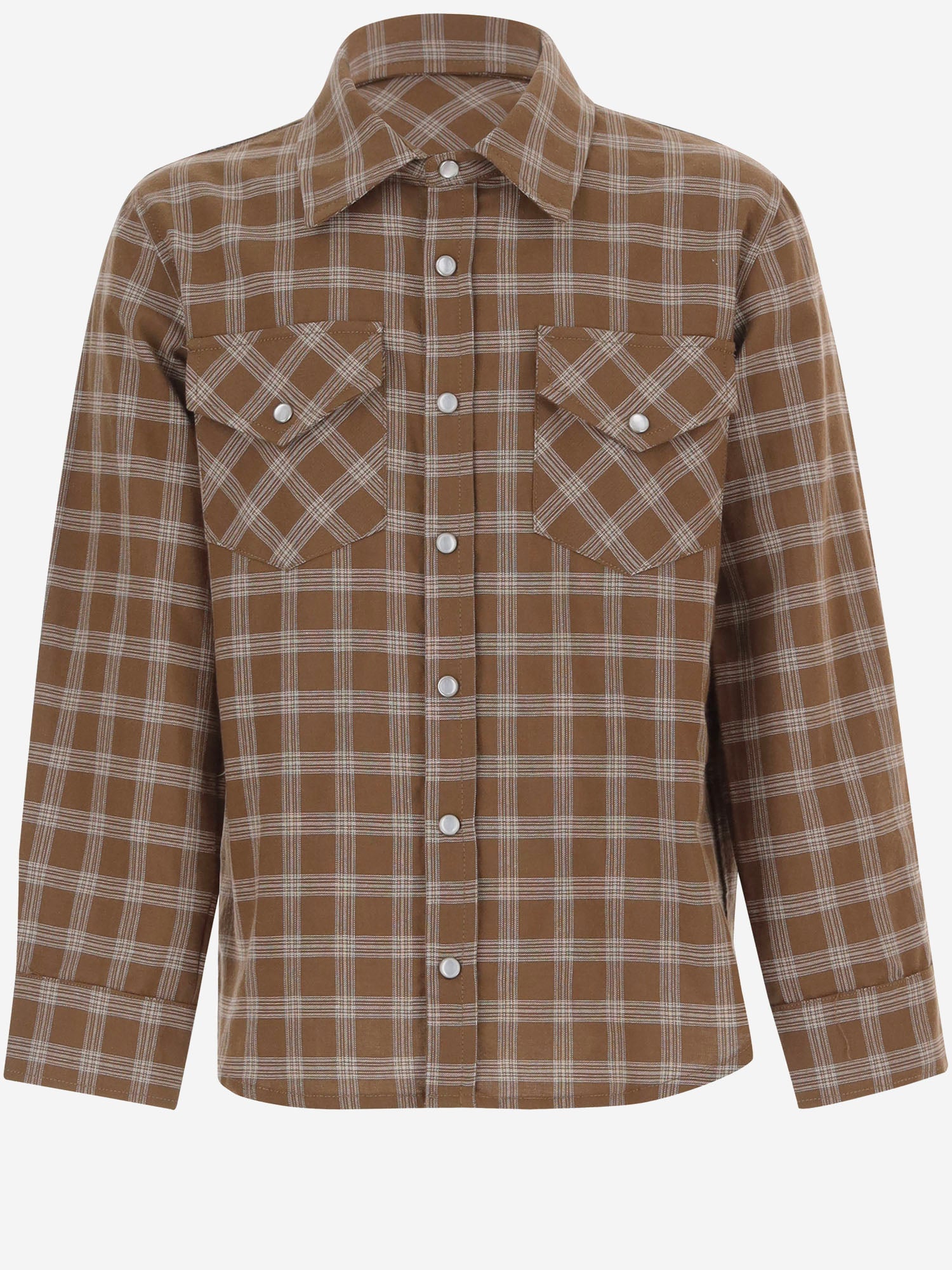 CAMICIA IN MISTO COTONE CON MOTIVO A QUADRI 03648089 056 BABE & TESS KIDS 