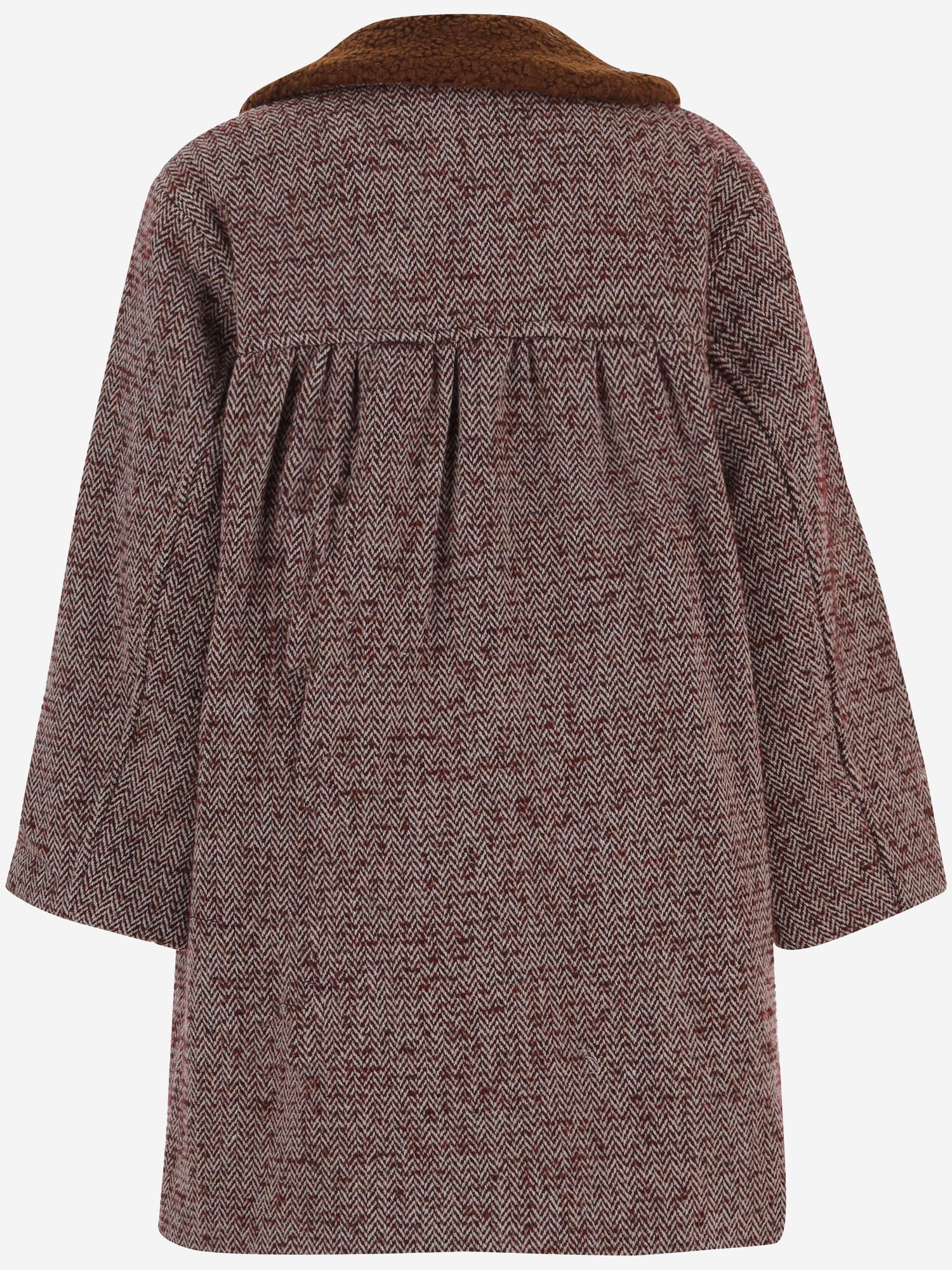 CAPPOTTO IN MISTO LANA CON COLLETTO IN SHEARLING 11648051 091 BABE & TESS KIDS 