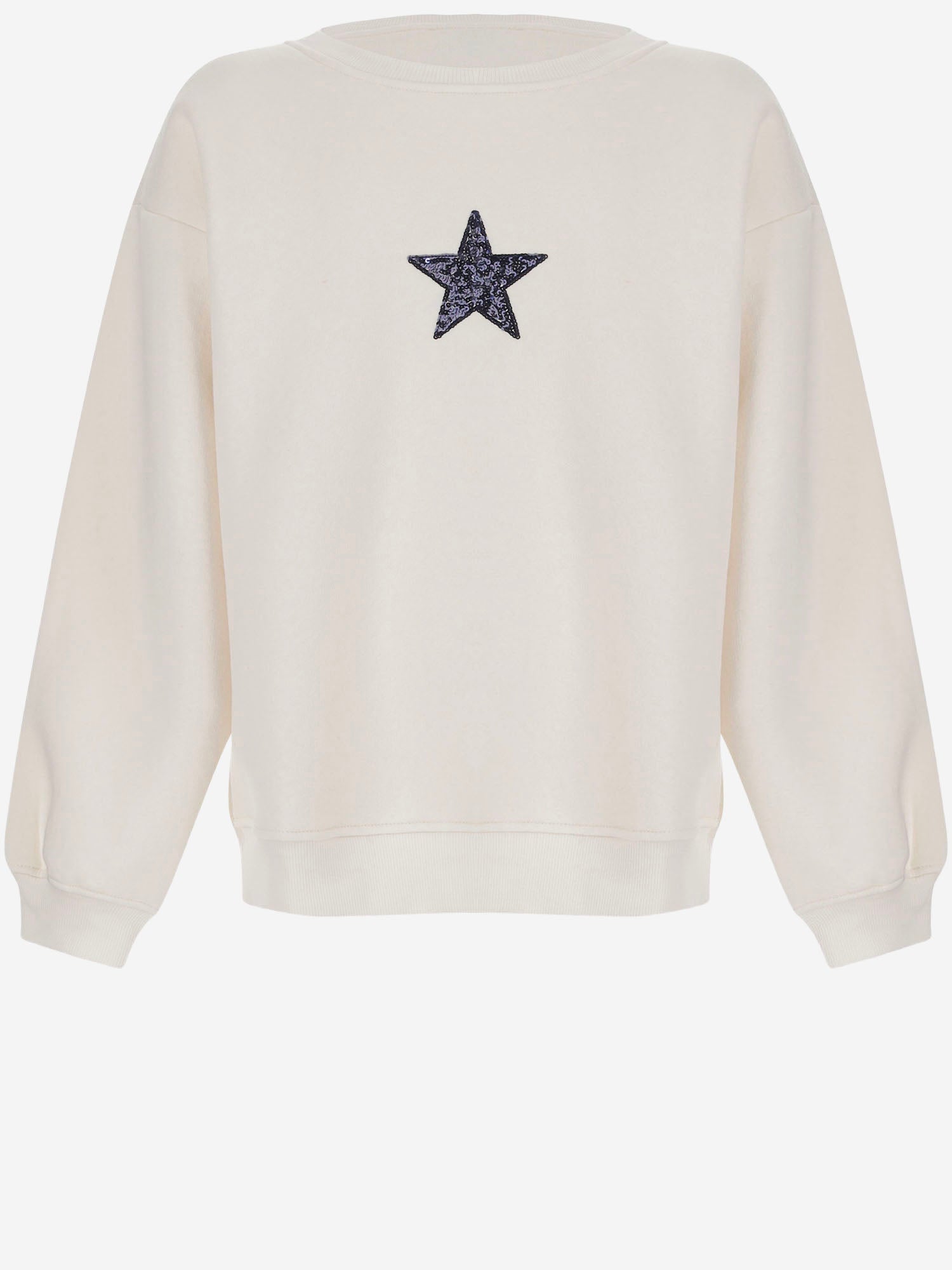 MAGLIA IN COTONE CON STELLA APPLICATA 23648130 049 BABE & TESS KIDS 