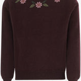 MAGLIONE IN MISTO ALPACA E LANA CON MOTIVO FLOREALE 59648117 091 BABE & TESS KIDS 