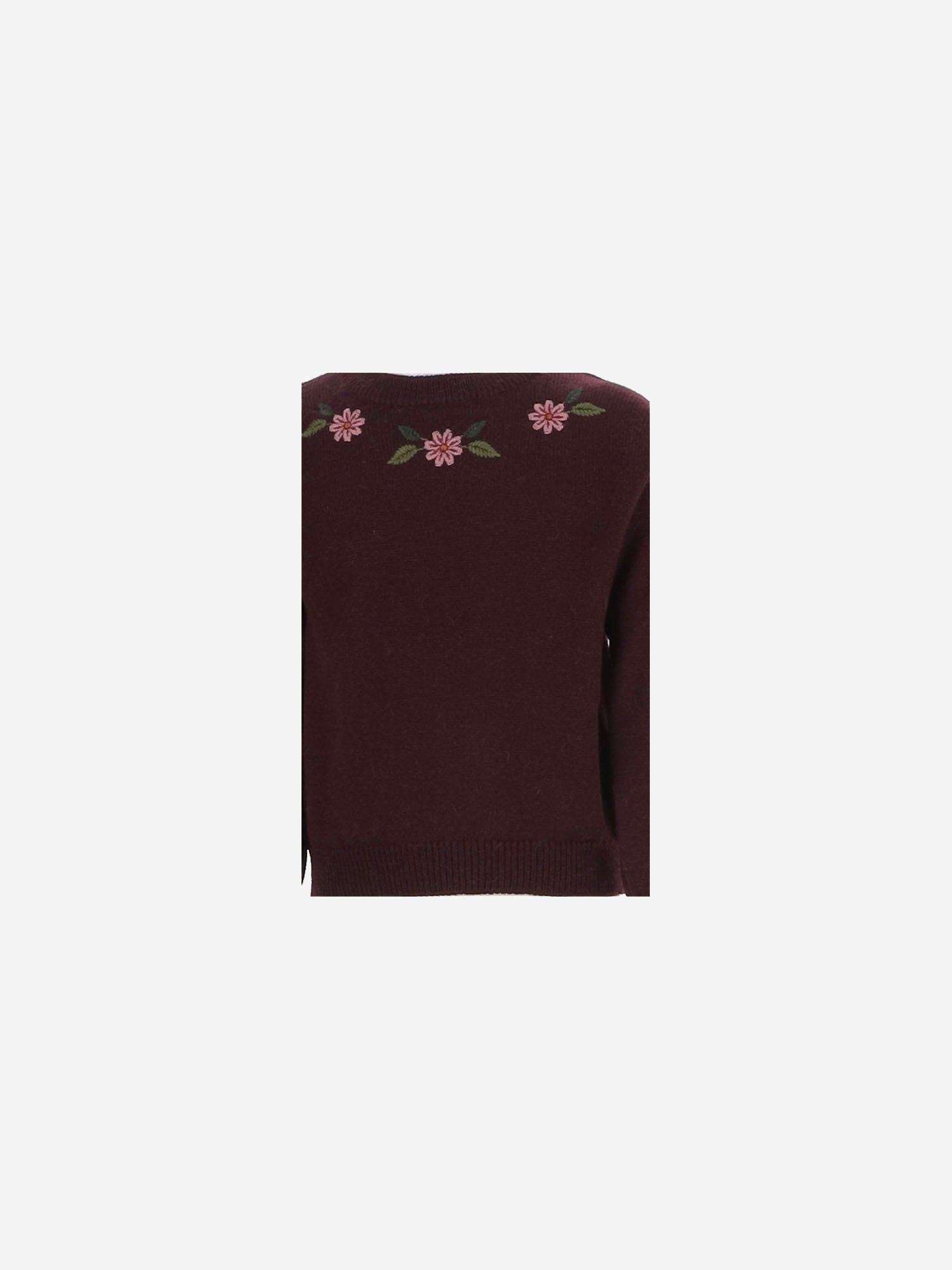 MAGLIONE IN MISTO ALPACA E LANA CON MOTIVO FLOREALE 59648117 091 BABE & TESS KIDS 