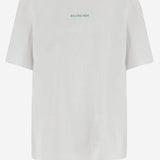 T-SHIRT IN COTONE CON STAMPA LOGO 764235 TTVJ19163 BALENCIAGA 