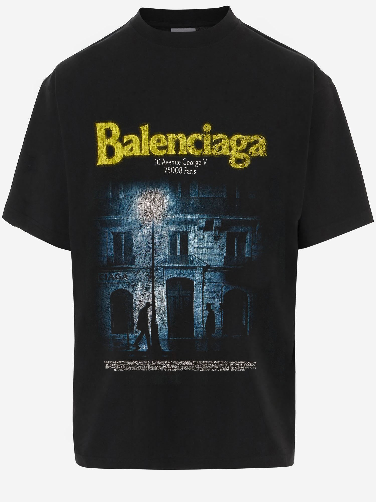T-SHIRT THE ADDRESS IN COTONE 764235 TUVO61041 BALENCIAGA 