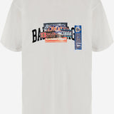 T-SHIRT IN COTONE CON LOGO 764235 TUVS39000 BALENCIAGA 