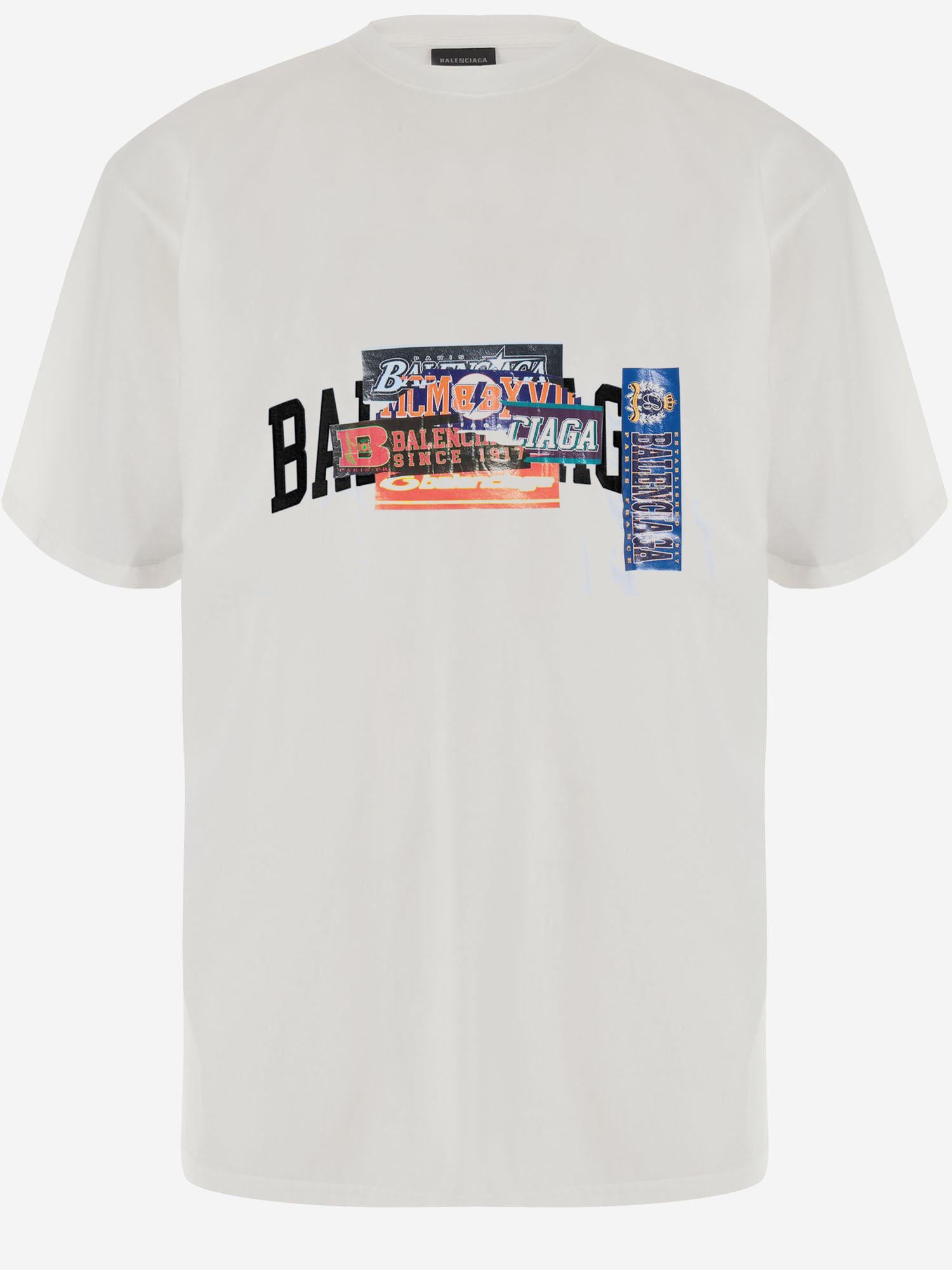 T-SHIRT IN COTONE CON LOGO 764235 TUVS39000 BALENCIAGA 