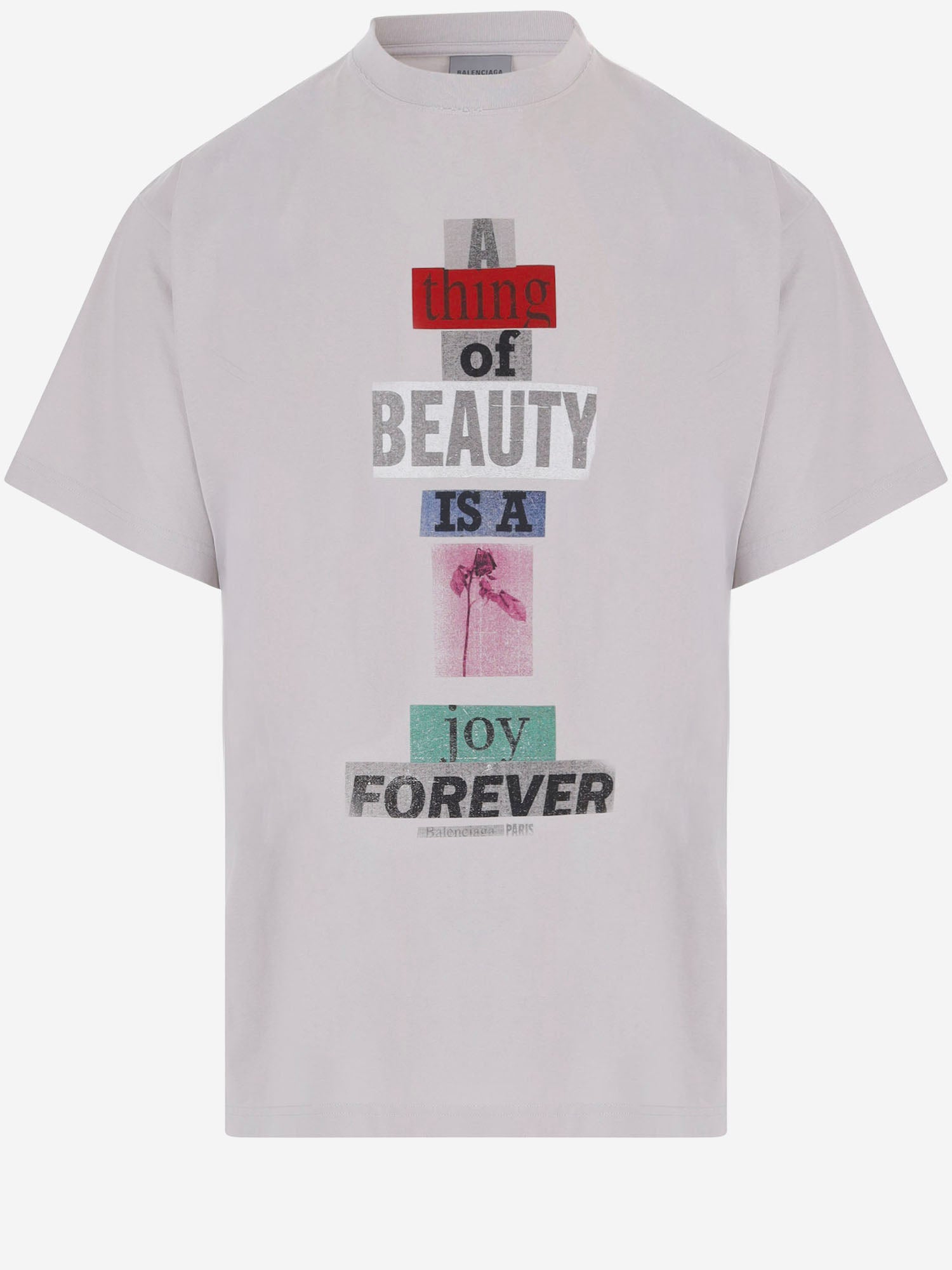 T-SHIRT IN COTONE CON STAMPA LOGO 850345 TVVK29012 BALENCIAGA 