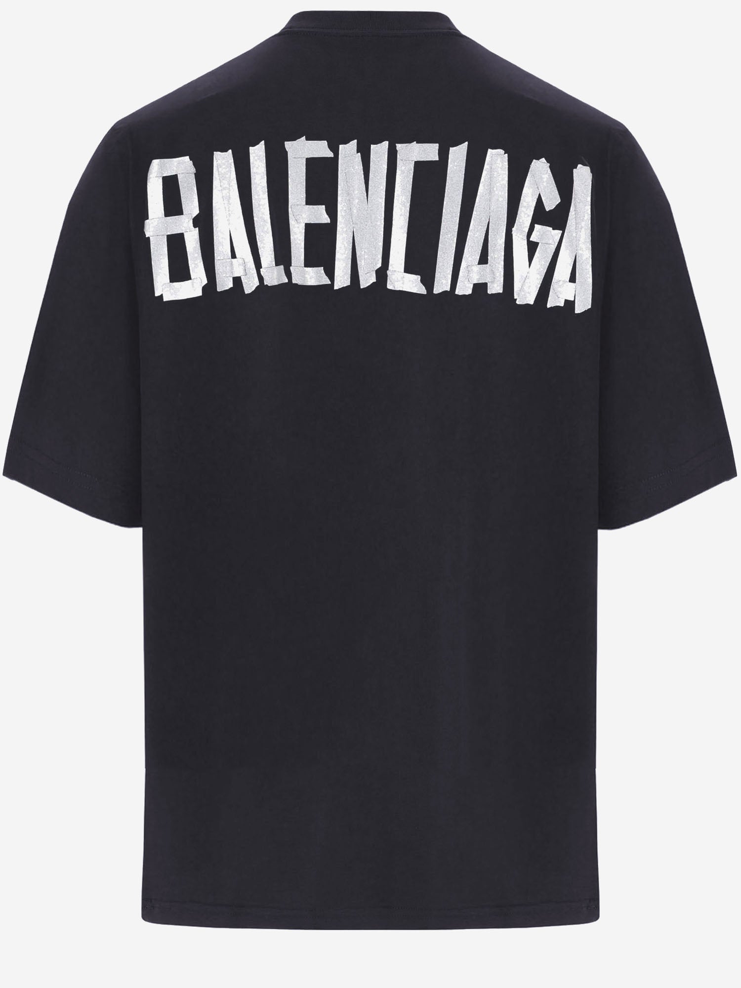 T-SHIRT GLITTER TAPE TYPE IN COTONE 871733 TVVE41000 BALENCIAGA 