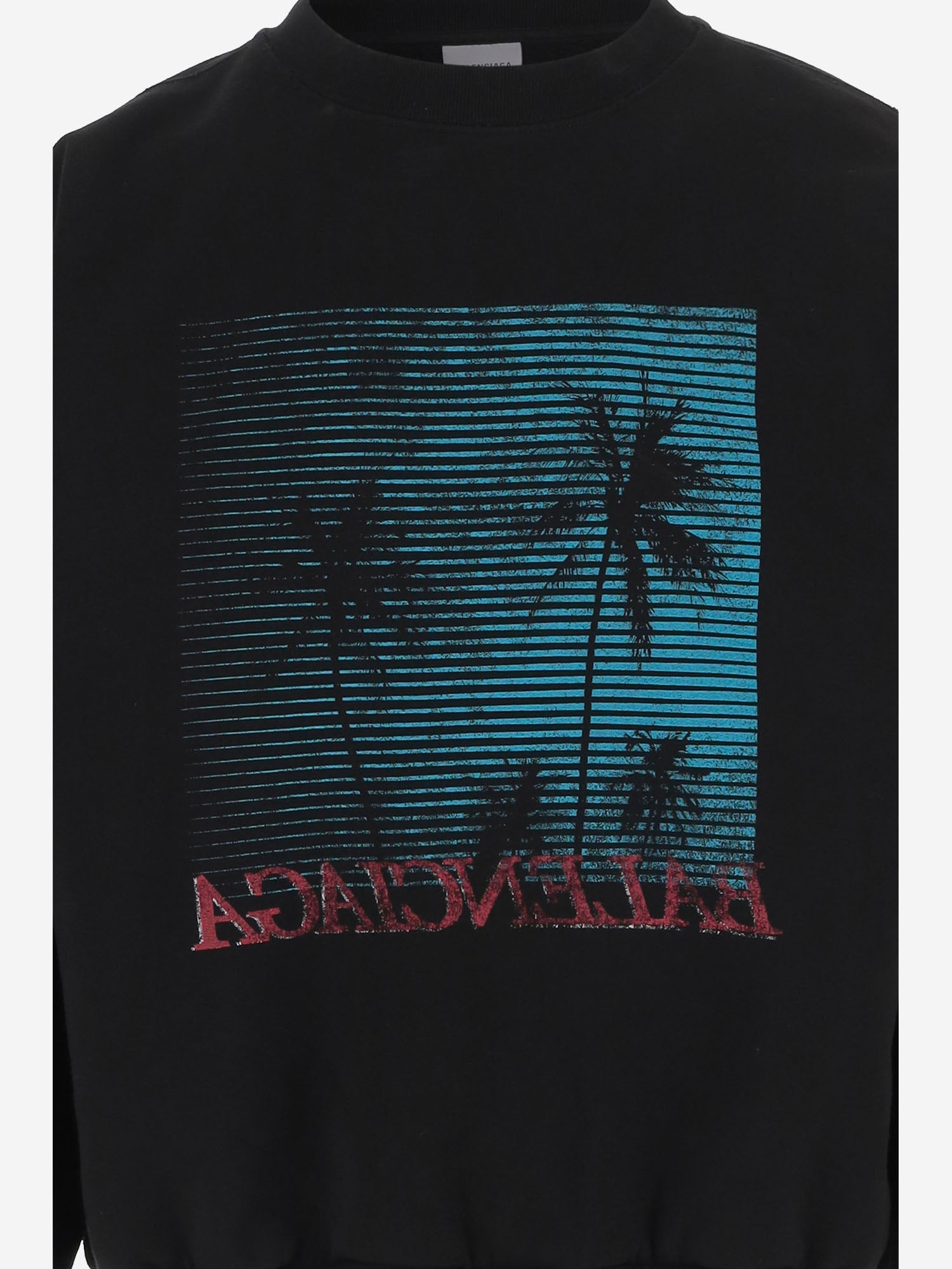 FELPA IN COTONE CON STAMPA GRAFICA A0016M TUVR11000 BALENCIAGA 