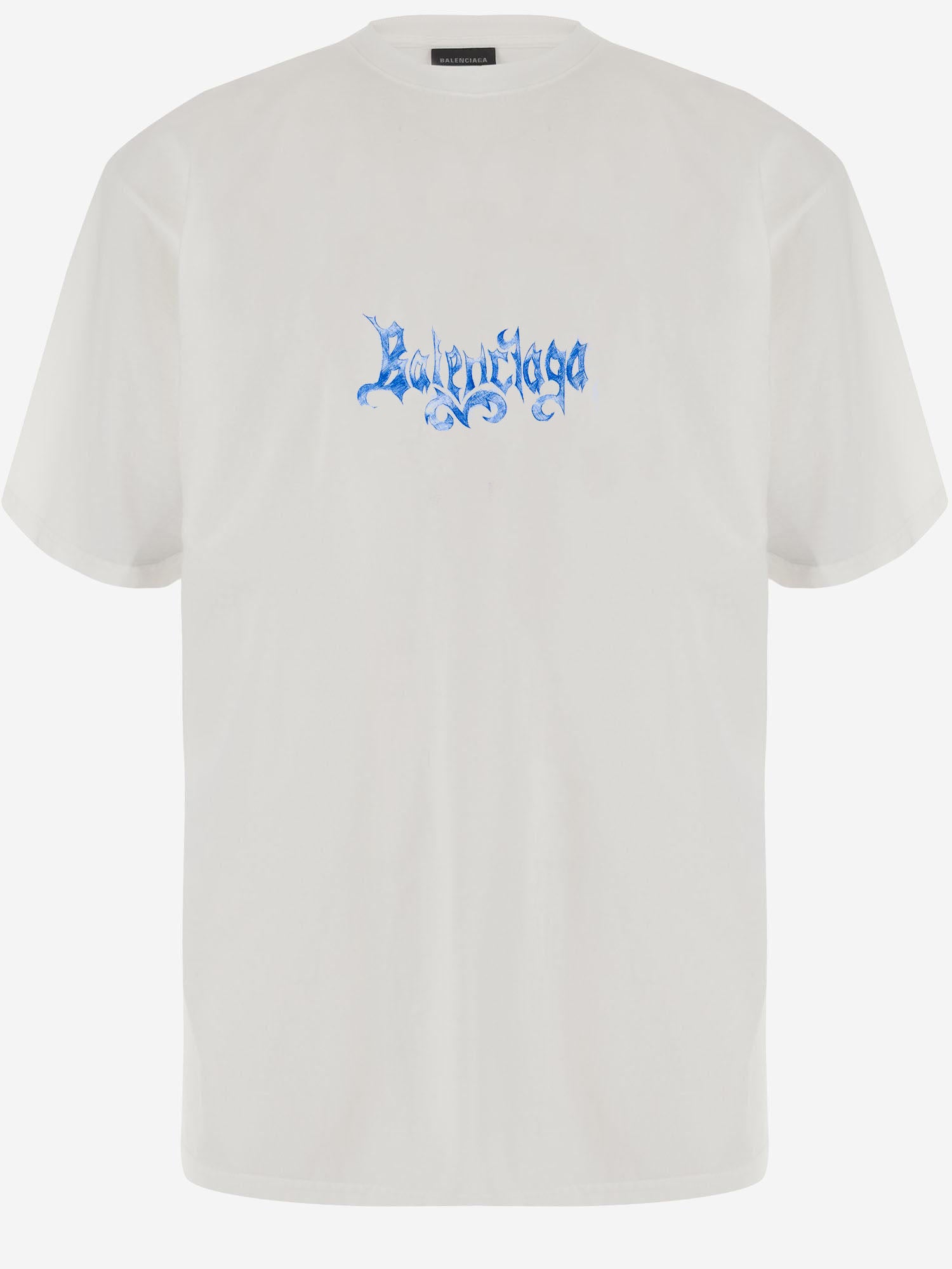 T-SHIRT IN COTONE CON STAMPA LOGO A0016U TUVQ49000 BALENCIAGA 