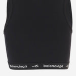 TOP ELASTICIZZATO IN NYLON A0023Q TUVN71000 BALENCIAGA 