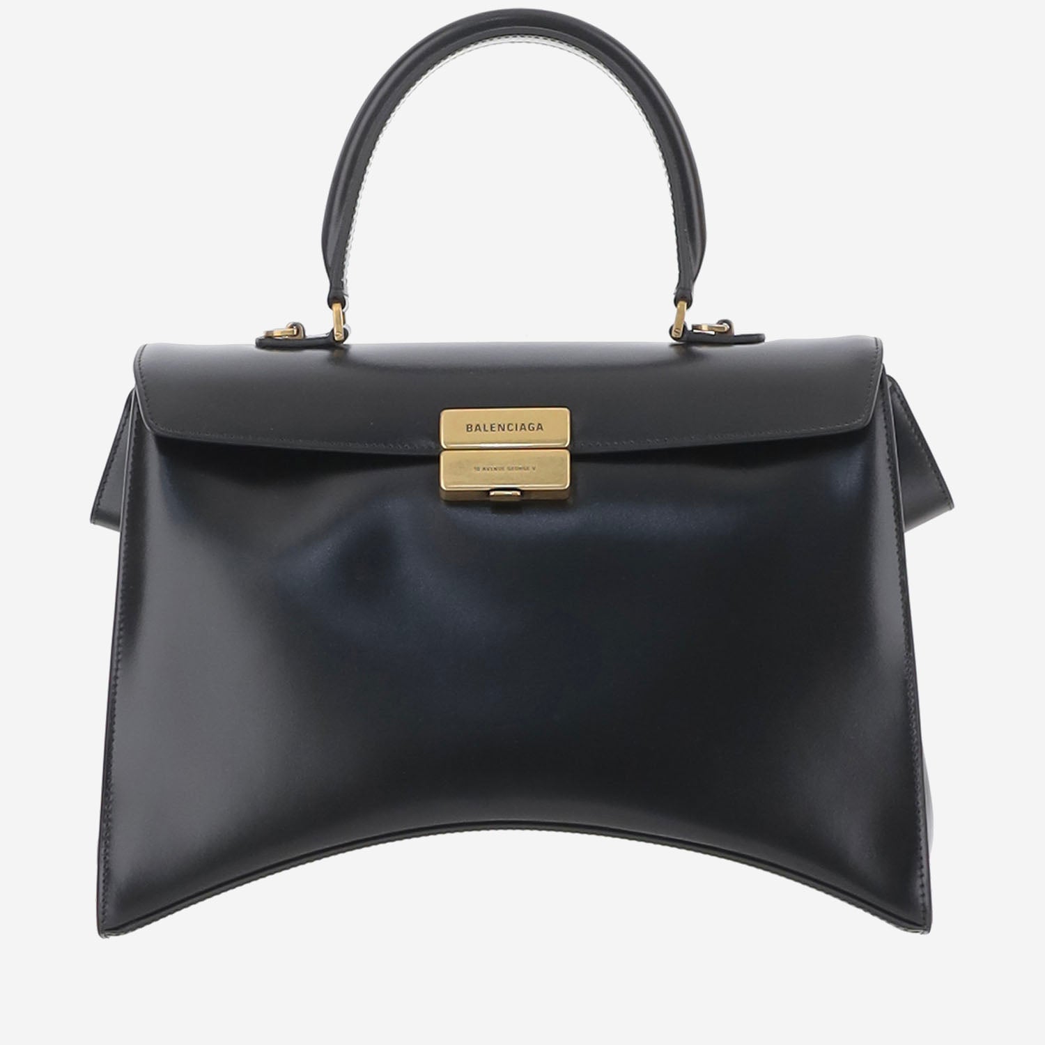BORSA HOURGLASS AVENUE MEDIA IN PELLE A007II 2ACT21000 BALENCIAGA 