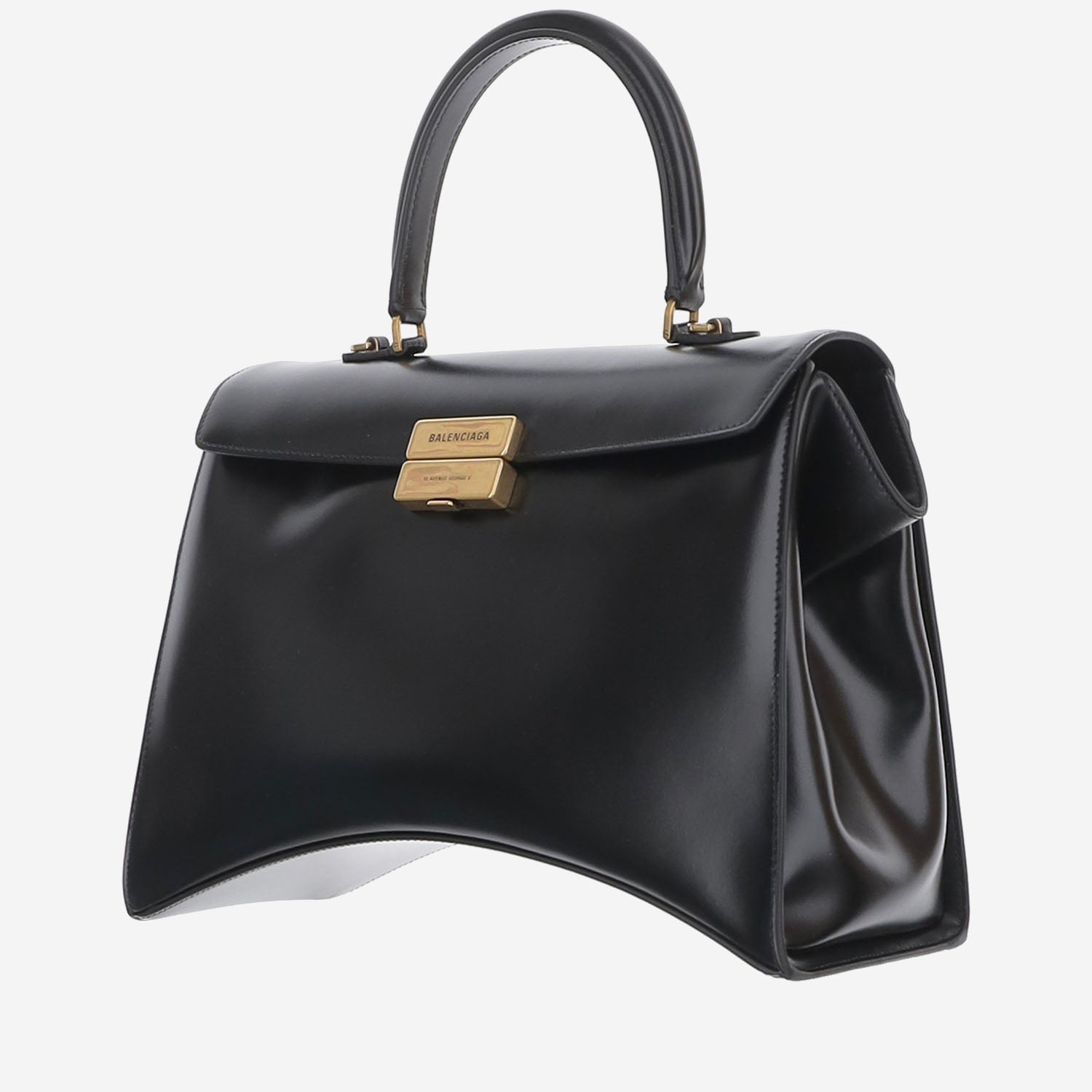 BORSA HOURGLASS AVENUE MEDIA IN PELLE A007II 2ACT21000 BALENCIAGA 