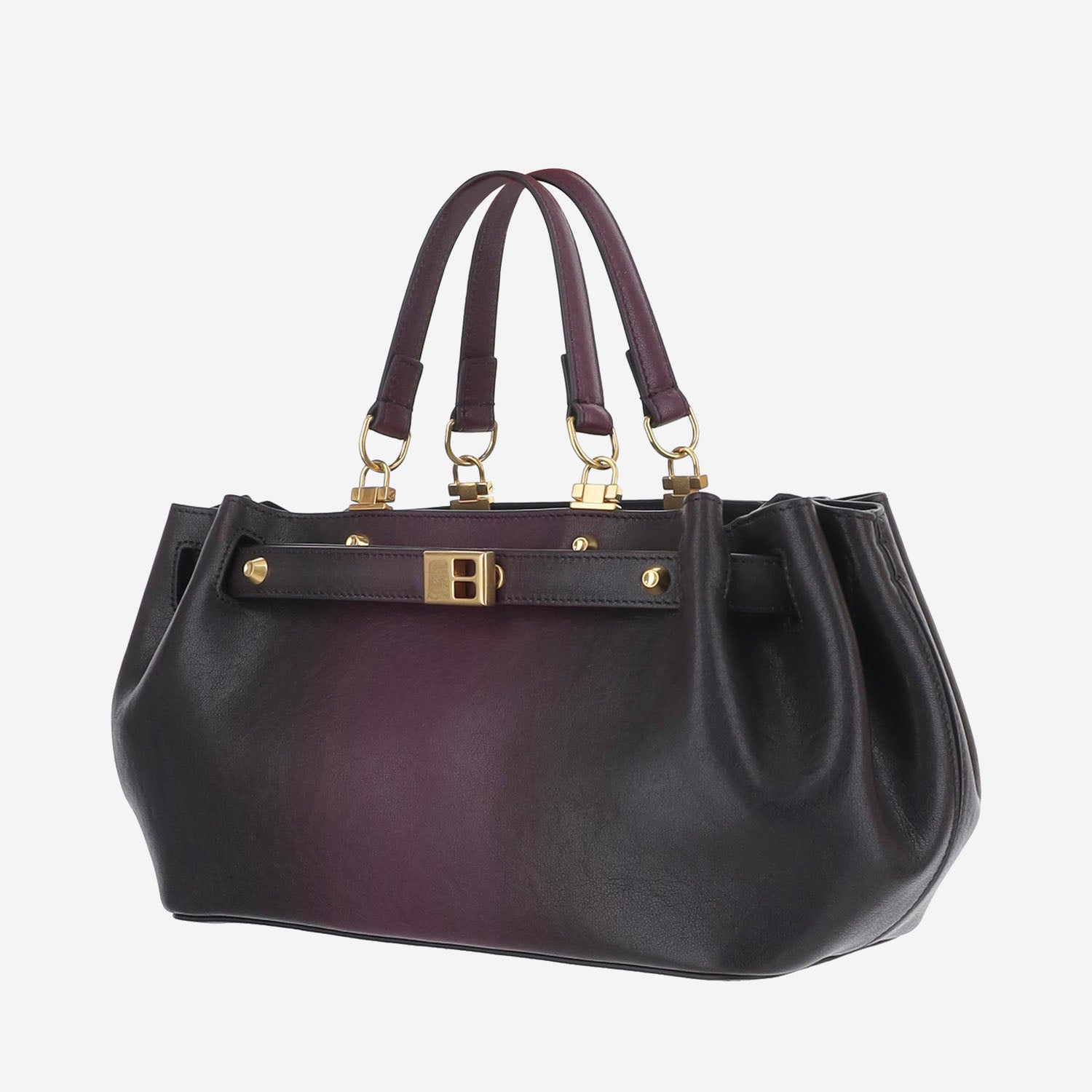 Borsa Tote Fan in pelle A007J4 2ACUD5361 BALENCIAGA 