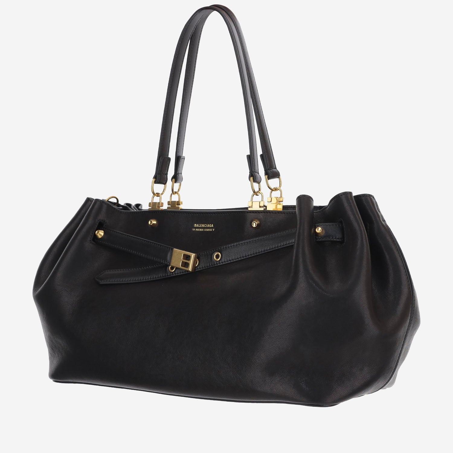BORSA CARRYALL IN PELLE CON LOGO A007J6 2ACT41000 BALENCIAGA 