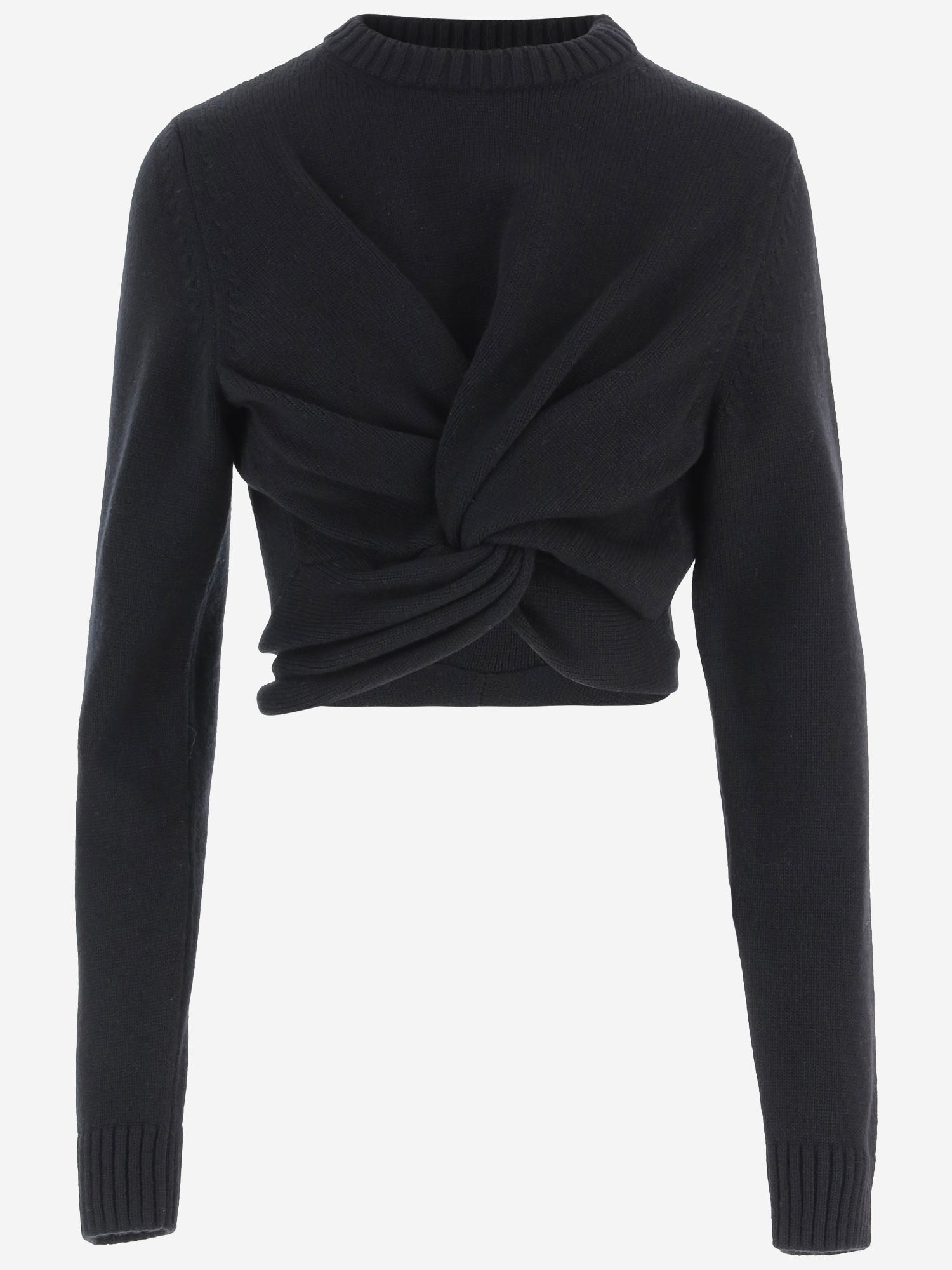 MAGLIONE CROP IN LANA A0093A T18051000 BALENCIAGA 