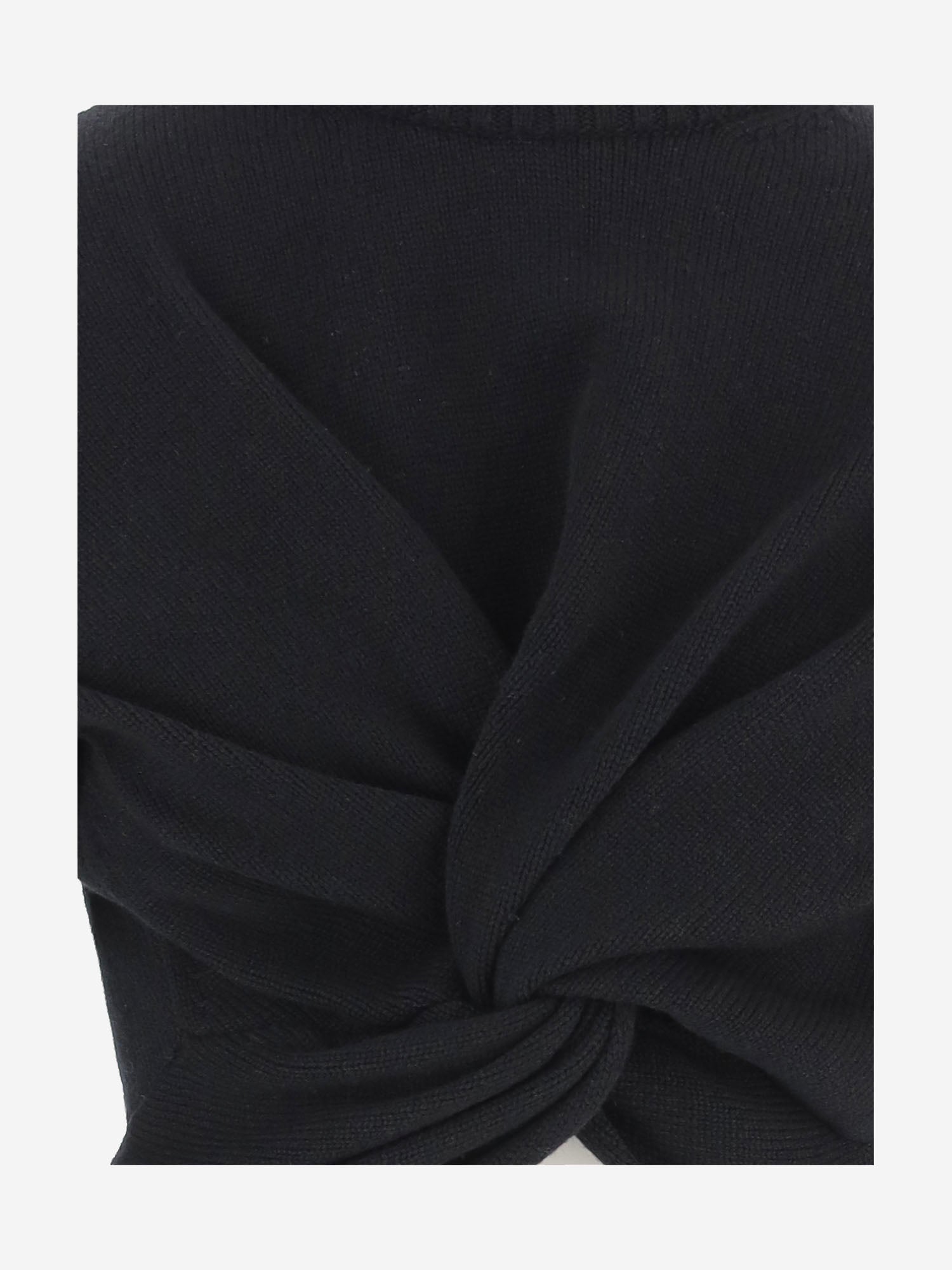 MAGLIONE CROP IN LANA A0093A T18051000 BALENCIAGA 