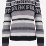 MAGLIONE IN MISTO MOAIR STRETCH CON LOGO A0093I T18121581 BALENCIAGA 