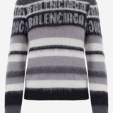 MAGLIONE IN MISTO MOAIR STRETCH CON LOGO A0093I T18121581 BALENCIAGA 