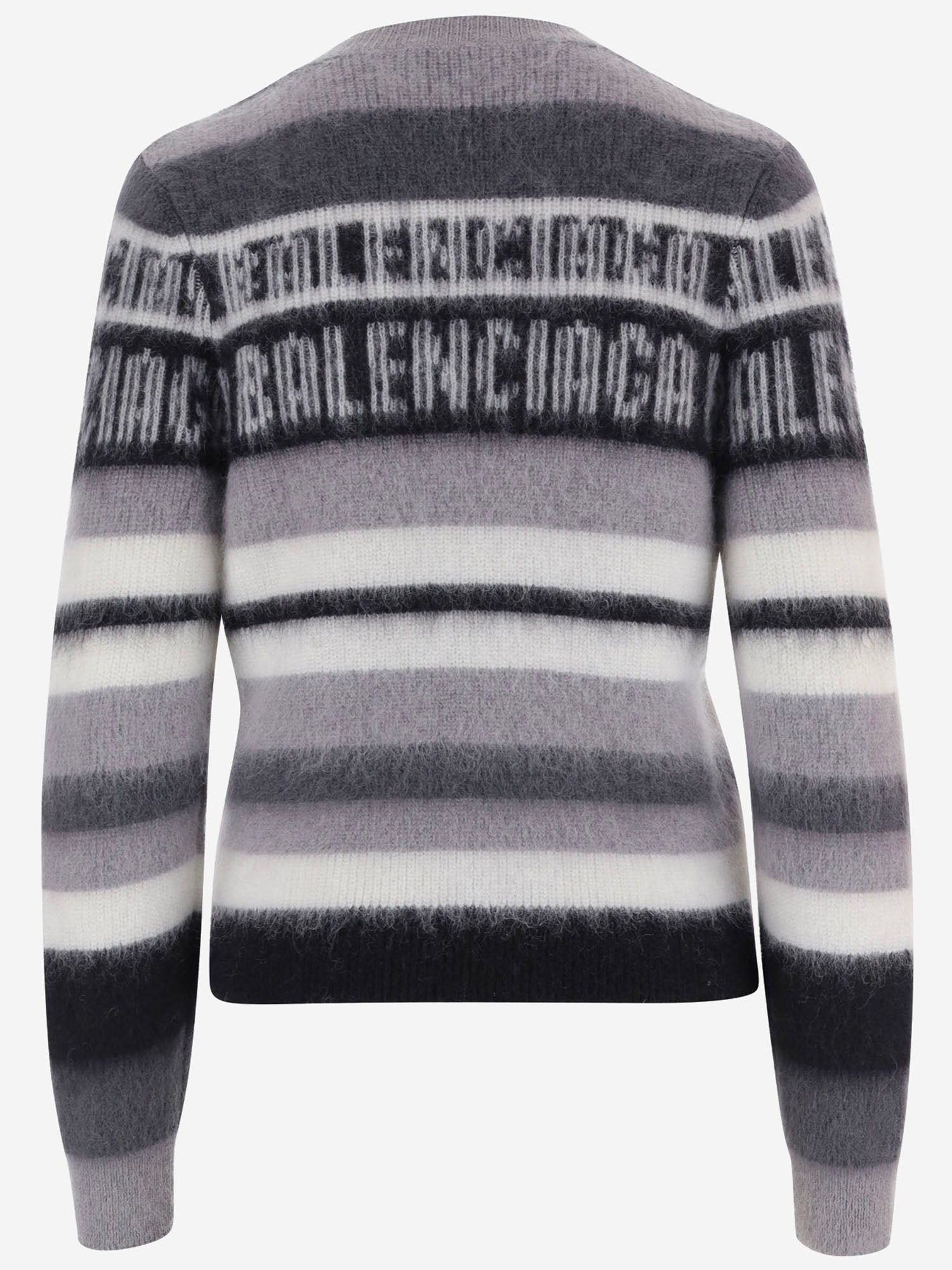 MAGLIONE IN MISTO MOAIR STRETCH CON LOGO A0093I T18121581 BALENCIAGA 