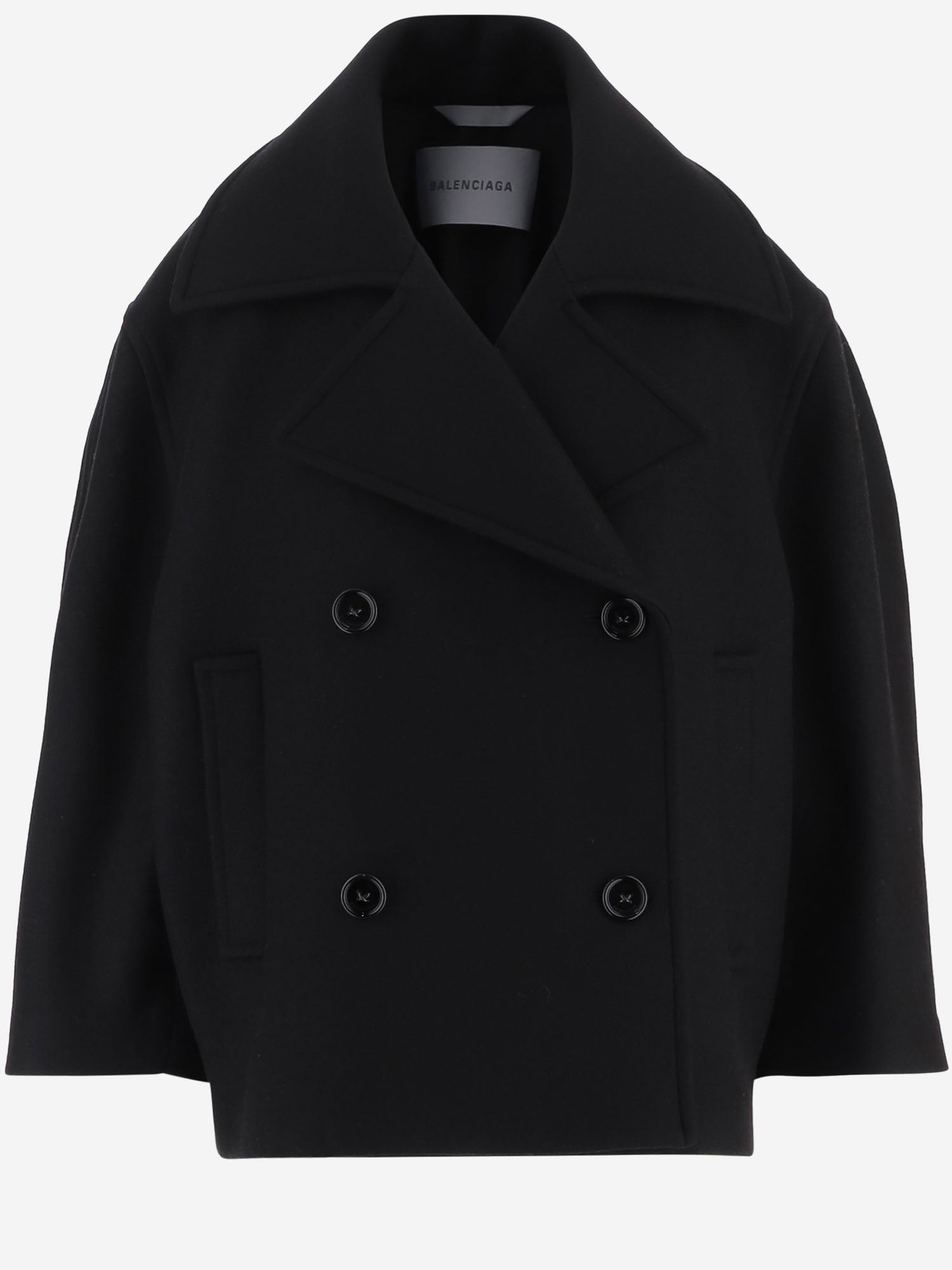 CAPPOTTO COCOON CORTO IN MISTO LANA A009LUT UU371000 BALENCIAGA 