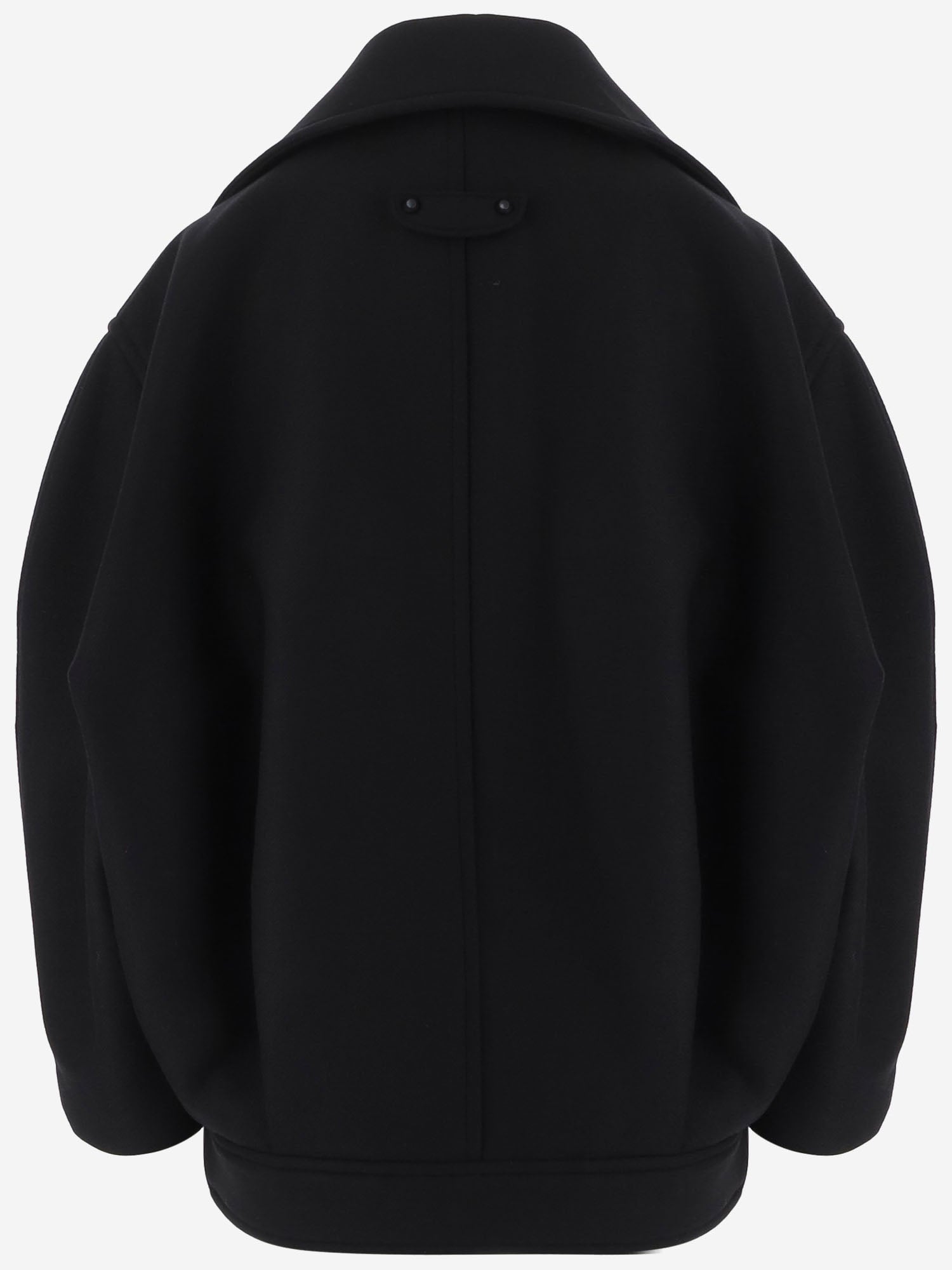 CAPPOTTO COCOON CORTO IN MISTO LANA A009LUT UU371000 BALENCIAGA 