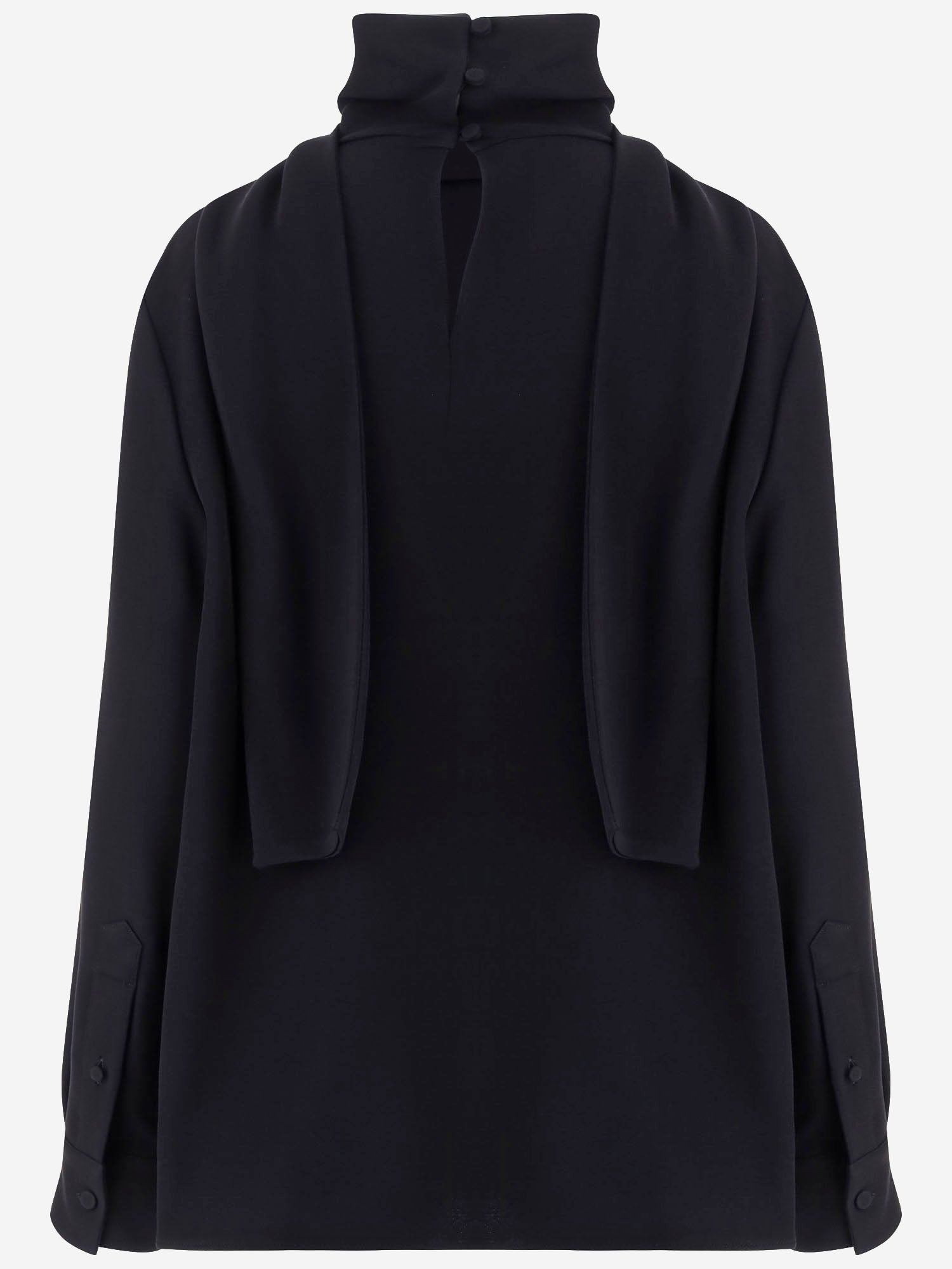 CAMICIA CON SCIARPA IN CRÊPE DI SETA A009OM TUT141000 BALENCIAGA 