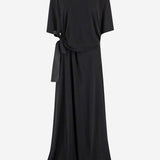 ABITO LUNGO IN MISTO VISCOSA CON NODO LATERALE A009PVT VV031000 BALENCIAGA 