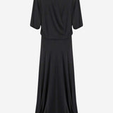 ABITO LUNGO IN MISTO VISCOSA CON NODO LATERALE A009PVT VV031000 BALENCIAGA 