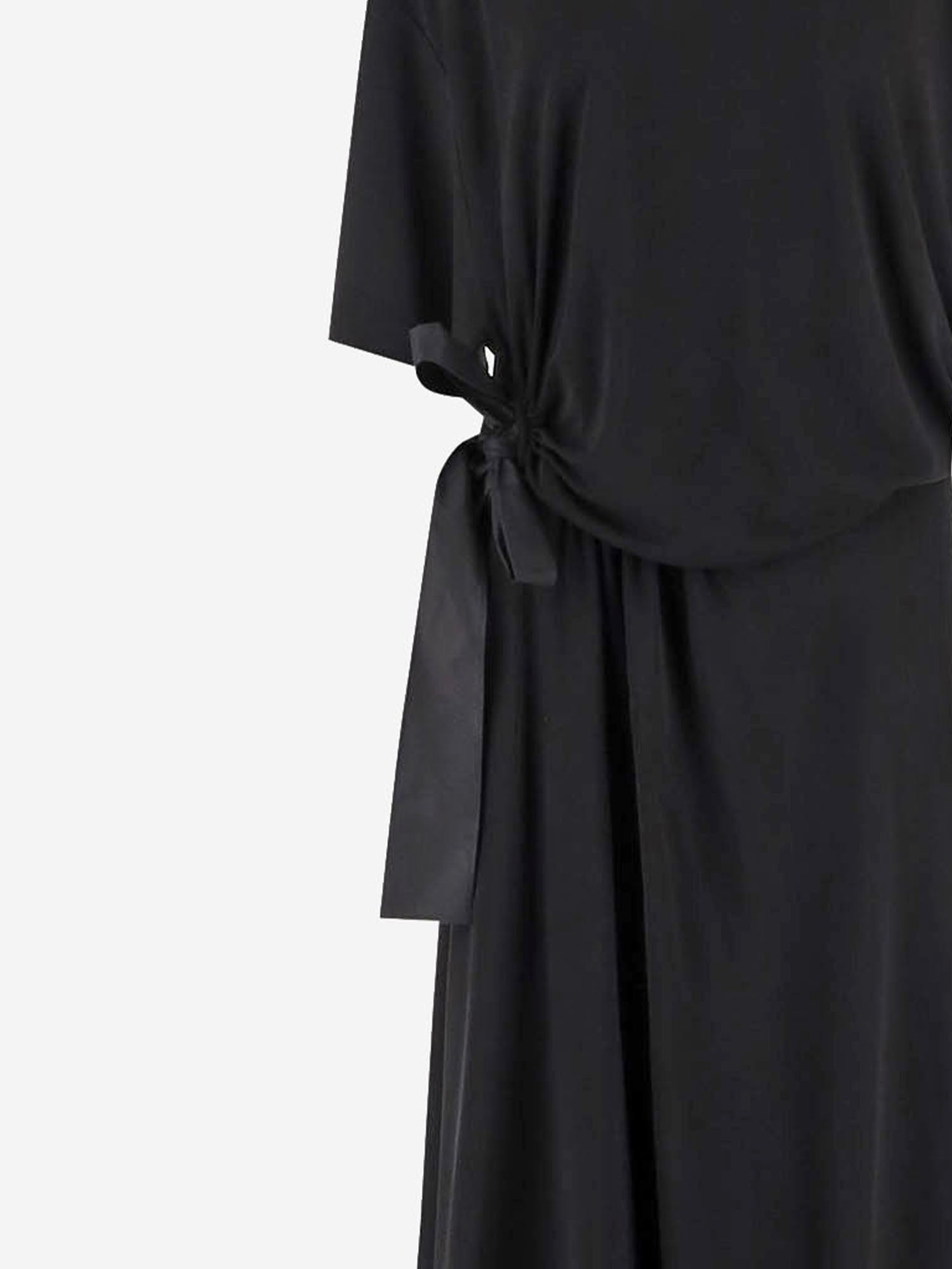 ABITO LUNGO IN MISTO VISCOSA CON NODO LATERALE A009PVT VV031000 BALENCIAGA 