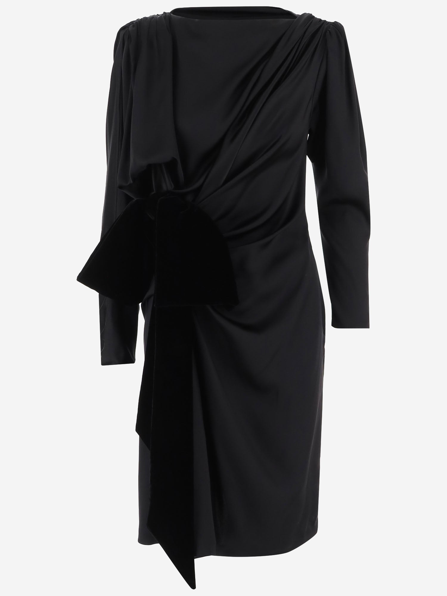 ABITO IN SETA CON FIOCCO IN VELLUTO DR0000000151 0PA BALMAIN 