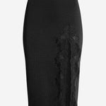 GONNA MIDI IN MAGLIA E PIZZO SK0000000082 0PA BALMAIN 