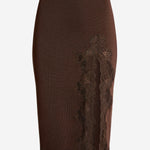 GONNA MIDI IN MAGLIA E PIZZO SK0000000082 A91 BALMAIN 