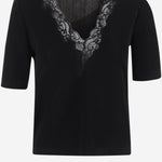 TOP IN VISCOSA CON SCOLLO A V IN PIZZO TO0000000013 0PA BALMAIN 