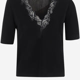 TOP IN VISCOSA CON SCOLLO A V IN PIZZO TO0000000013 0PA BALMAIN 