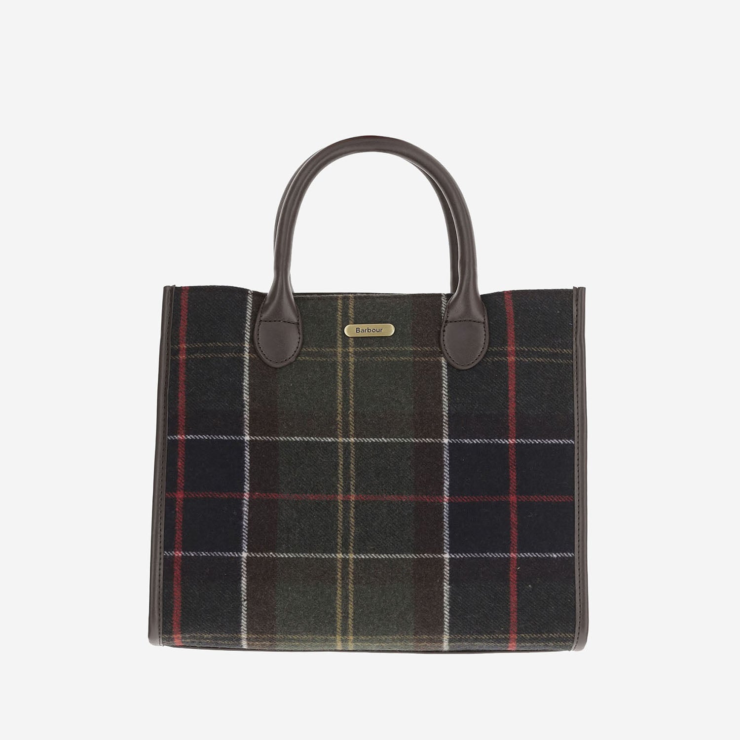 BORSA TOTE BARRHILL IN MISTO LANA CON MOTIVO CHECK LBA0423 OL91 BARBOUR 