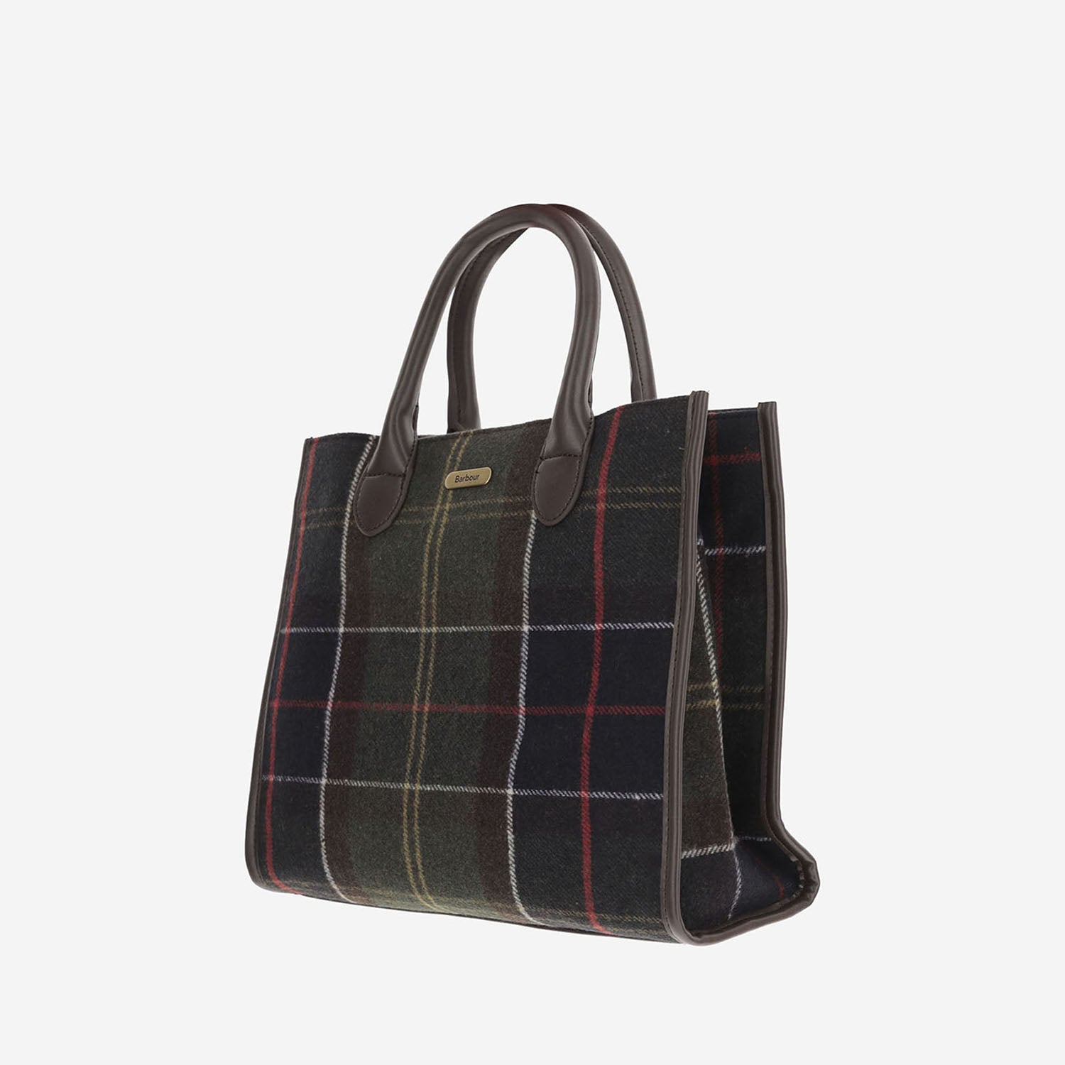 BORSA TOTE BARRHILL IN MISTO LANA CON MOTIVO CHECK LBA0423 OL91 BARBOUR 