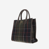 BORSA TOTE BARRHILL IN MISTO LANA CON MOTIVO CHECK LBA0423 OL91 BARBOUR 