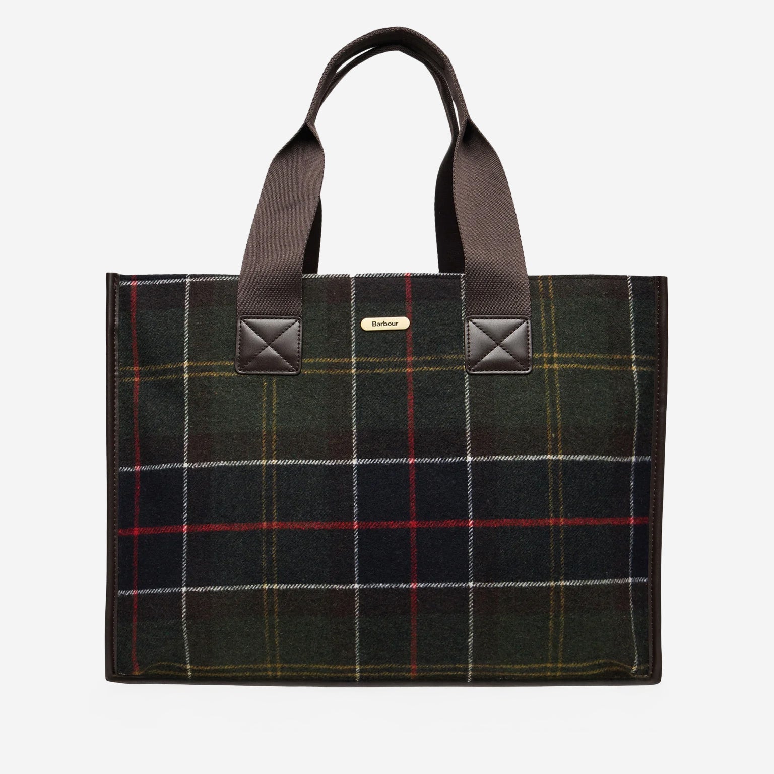 BORSA TOTE TURNBERRY IN MISTO LANA CON MOTIVO CHECK LBA0424 OL91 BARBOUR 