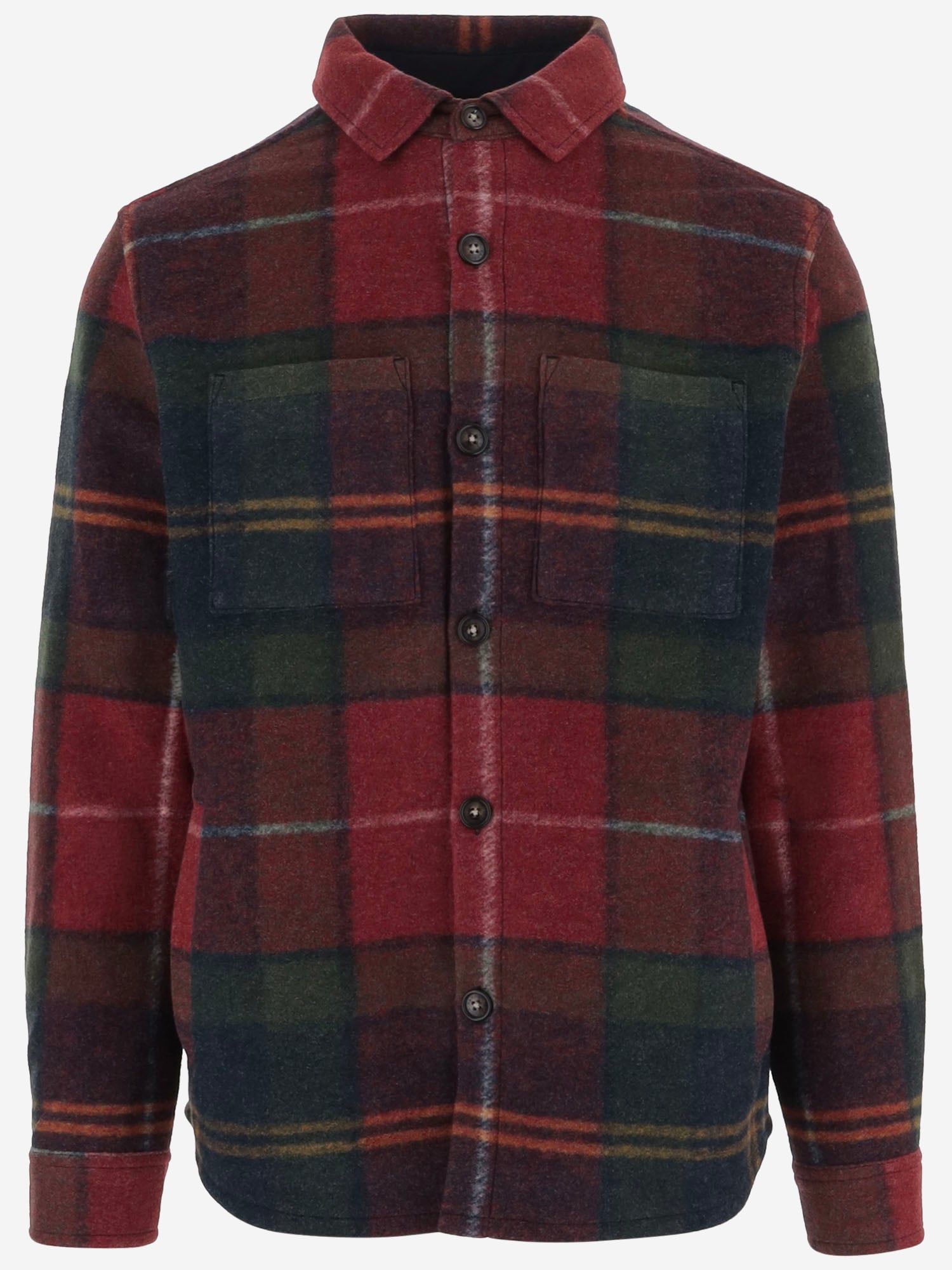 CAMICIA IN MISTO LANA CON MOTIVO CHECK MOS0511 TN69 BARBOUR 