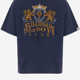 T-SHIRT IN COTONE CON RICAMO FRONTALE BBTS26289 NAVY BILLIONAIRE BOYS CLUB 