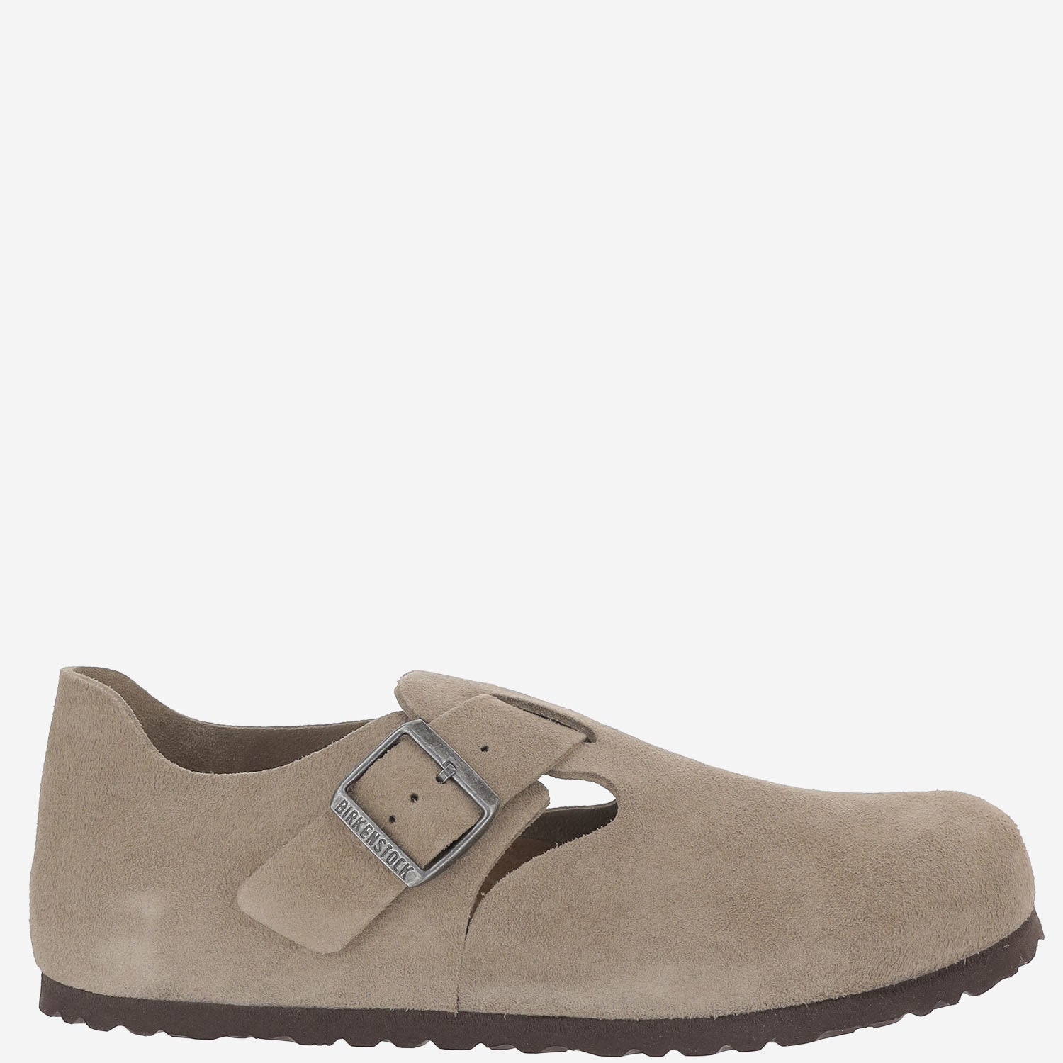 MULES LONDON IN PELLE SCAMOSCIATA 1010504 TAUPE BIRKENSTOCK 