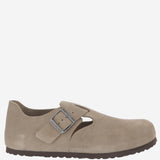 MULES LONDON IN PELLE SCAMOSCIATA 1010504 TAUPE BIRKENSTOCK 