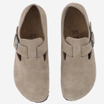 MULES LONDON IN PELLE SCAMOSCIATA 1010504 TAUPE BIRKENSTOCK 