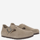 MULES LONDON IN PELLE SCAMOSCIATA 1010504 TAUPE BIRKENSTOCK 