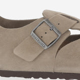 MULES LONDON IN PELLE SCAMOSCIATA 1010504 TAUPE BIRKENSTOCK 