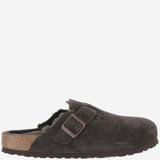 SANDALI SABOT BOSTON IN PELLE SCAMOSCIATA 1020529 MOCCA BIRKENSTOCK 