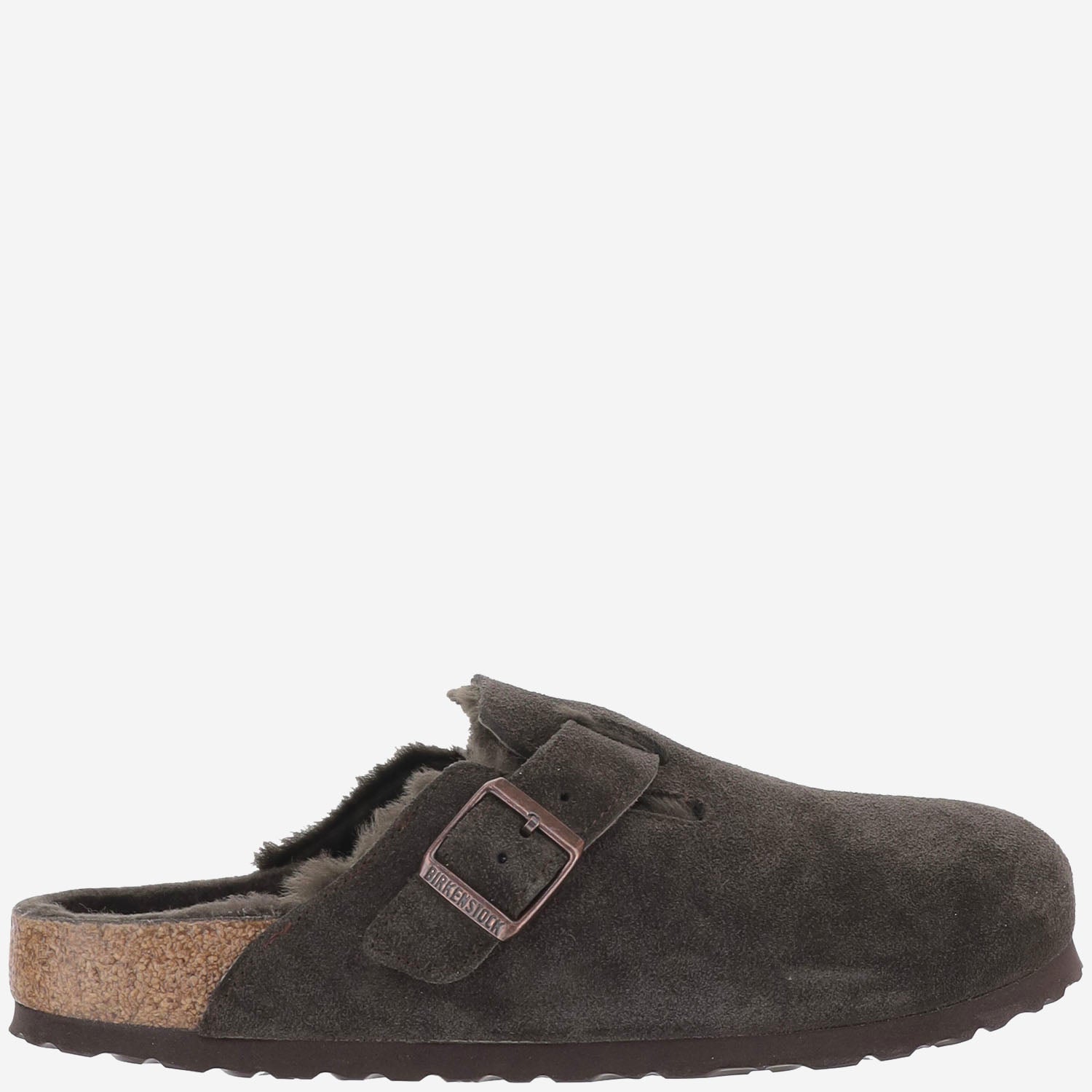 SANDALI SABOT BOSTON IN PELLE SCAMOSCIATA 1020529 MOCCA BIRKENSTOCK 
