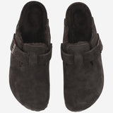 SANDALI SABOT BOSTON IN PELLE SCAMOSCIATA 1020529 MOCCA BIRKENSTOCK 